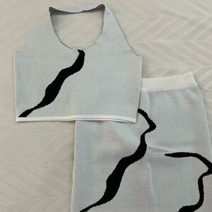 Halter Top & Midi Skirt Set